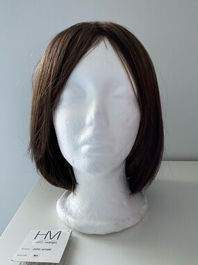 Henry Margu Jayde Bob Wig in 5H Dark Brown with Strawberry Highlights